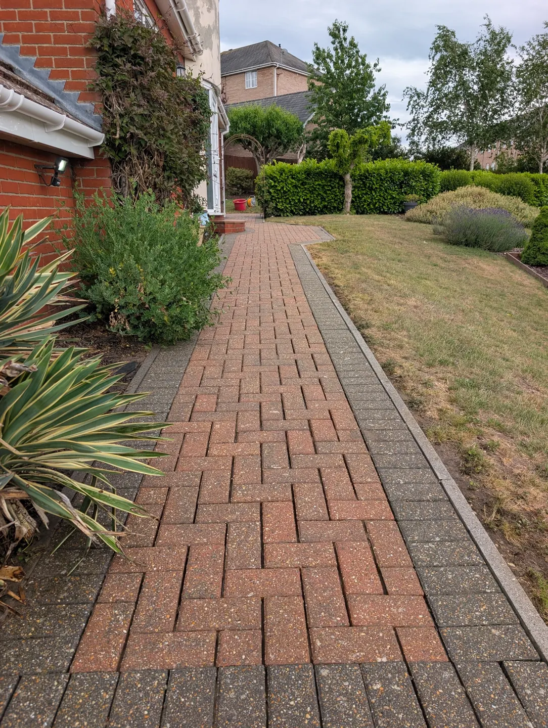Block paving photographed after a Clear Home Solutions clean